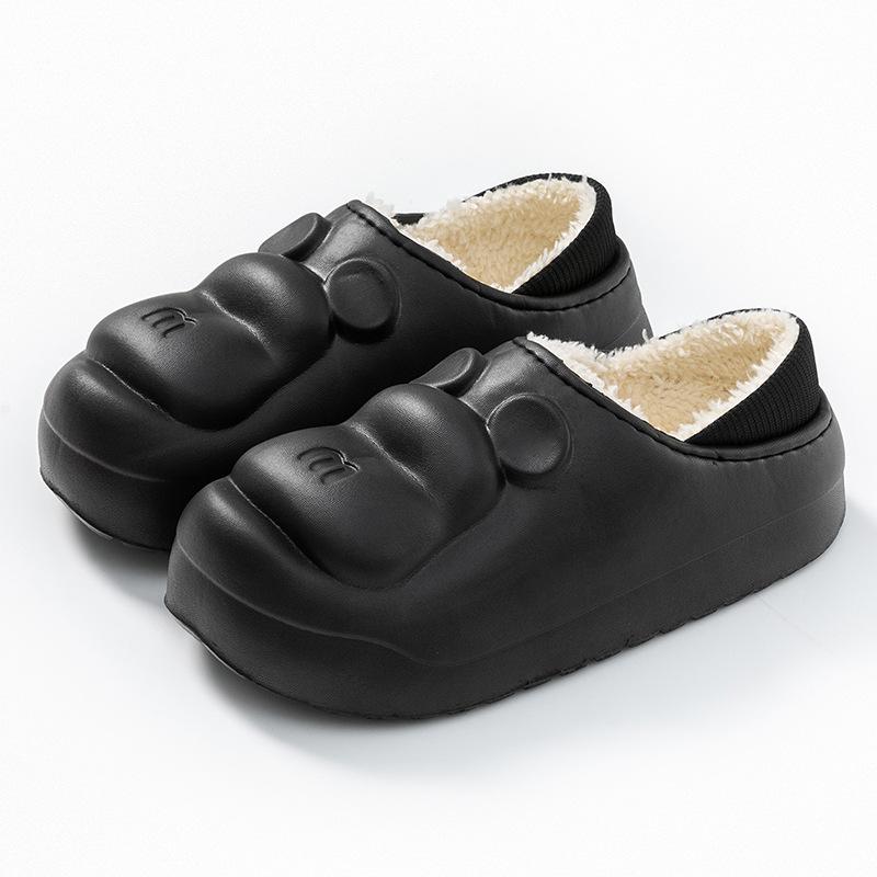 

Waterproof bag and cotton shoes, autumn and winter indoor household couple velvet thick-soled warm home cotton slippers 44-45 yards [suitable for 43-44]