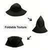 Unisex Reversible Fishing Hat Breathable Polyester Wide Brims Sun Protection Fisherman Hat for Summer Vacation Wear