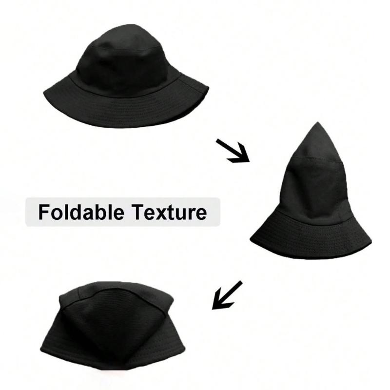 Unisex Reversible Fishing Hat Breathable Polyester Wide Brims Sun Protection Fisherman Hat for Summer Vacation Wear