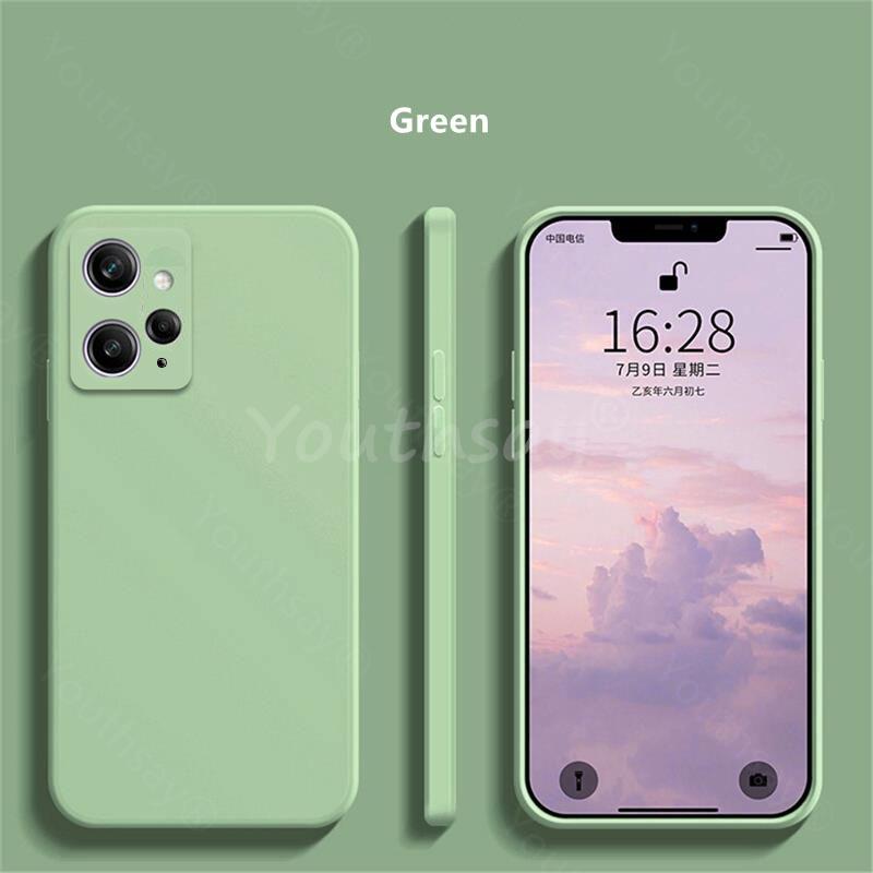 

Для Xiaomi Redmi Note 12 Global Case Redmi Note 12 Cover Funda Liquid Silicone Soft TPU Case For Redmi Note 12 Pro Plus RedmiNote12 4GGlobal зелёный