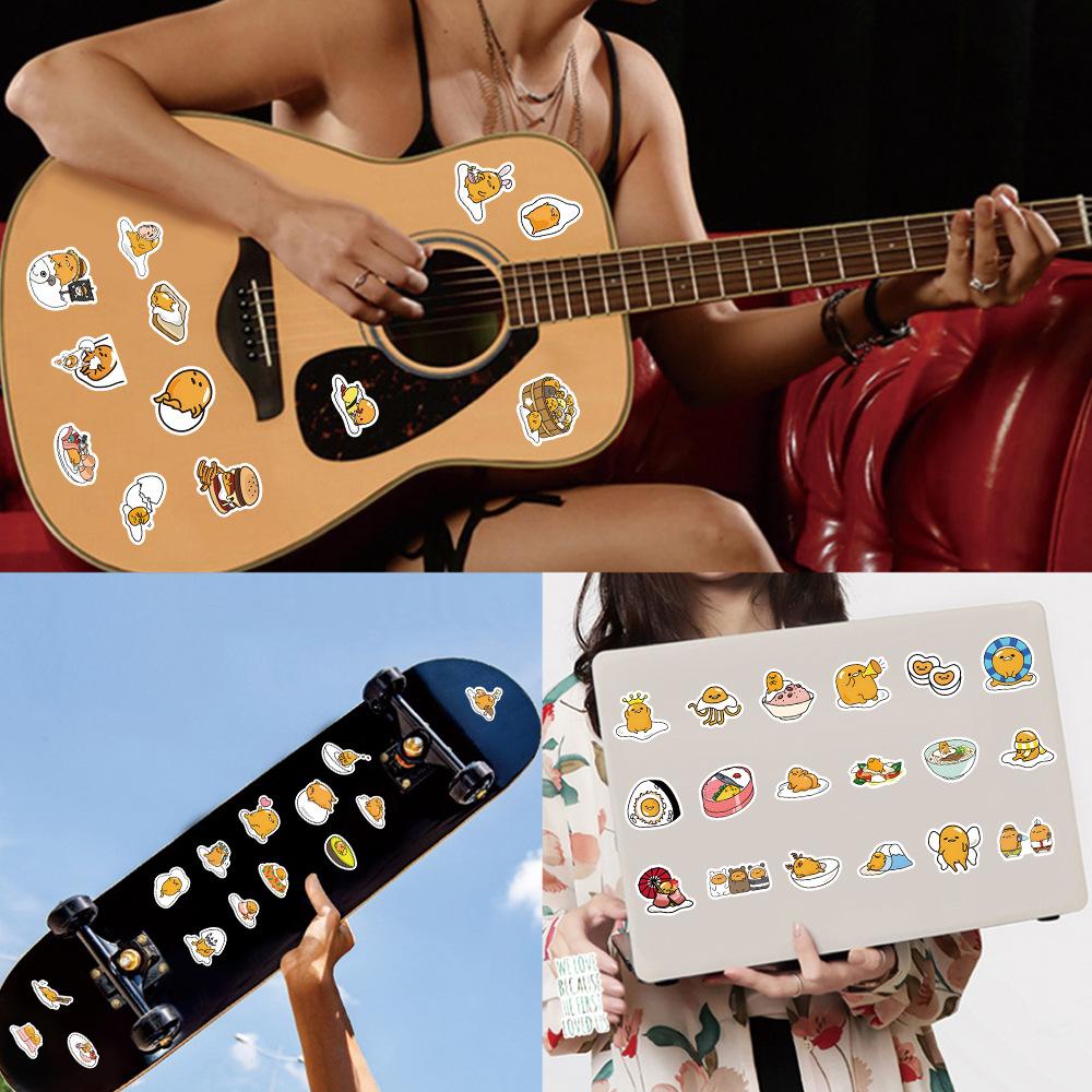 103Pcs Cute Cartoon Gudetama Graffiti Stickers Waterproof Decals Stickers For Laptop Phone Thermos Ipad Diy Stickers Kids Gift