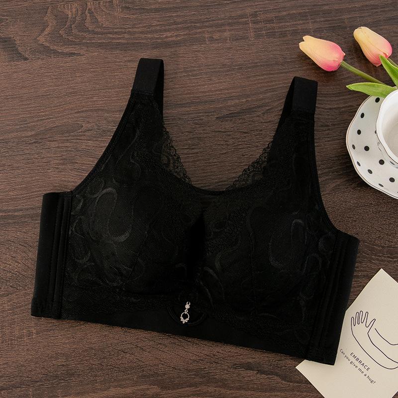 

Бюстгальтер с полной чашкой большого размера, легкий и дышащий, с перфорацией, собирающий, против просвечивания, для большой груди, тип с регулировкой 36/80CD чёрный