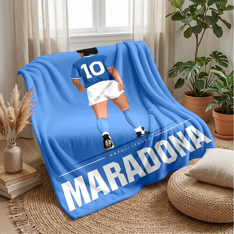 Manchester Theme Blanket Soft Flannel Blanket Plush Throw Blanket Cozy Sofa Bed Blanket for Home Decor