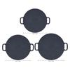 Round Barbecue Plate Nonstick BBQ Frying Cooking Pan with Food Tongs and Protection Gloves