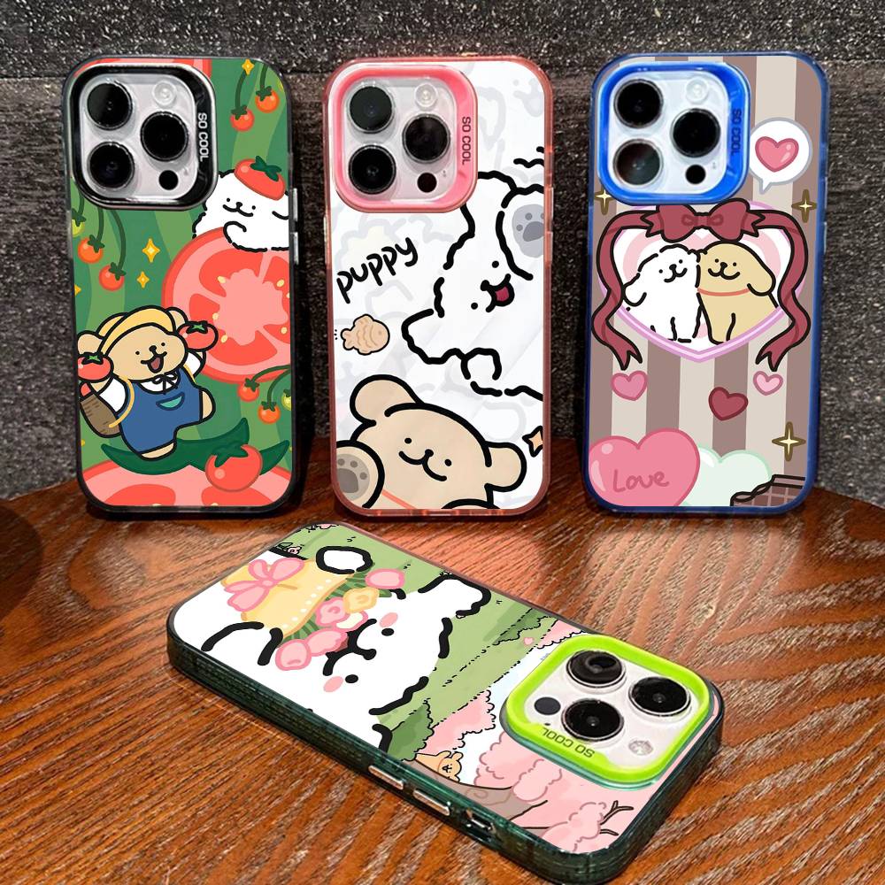 Maltese Cute Line Puppy Dog For IPhone 17 16 15 14 13 12 11 Pro Max Plus Matte Color Back Phone Cover