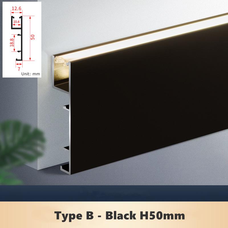 

1 м H50/80 мм светодиодный плинтус алюминиевый профиль поверхностный твердый балочный световой канал металлический настенный плинтус линейный светильник молочный чехол 1pcs x 0.5m