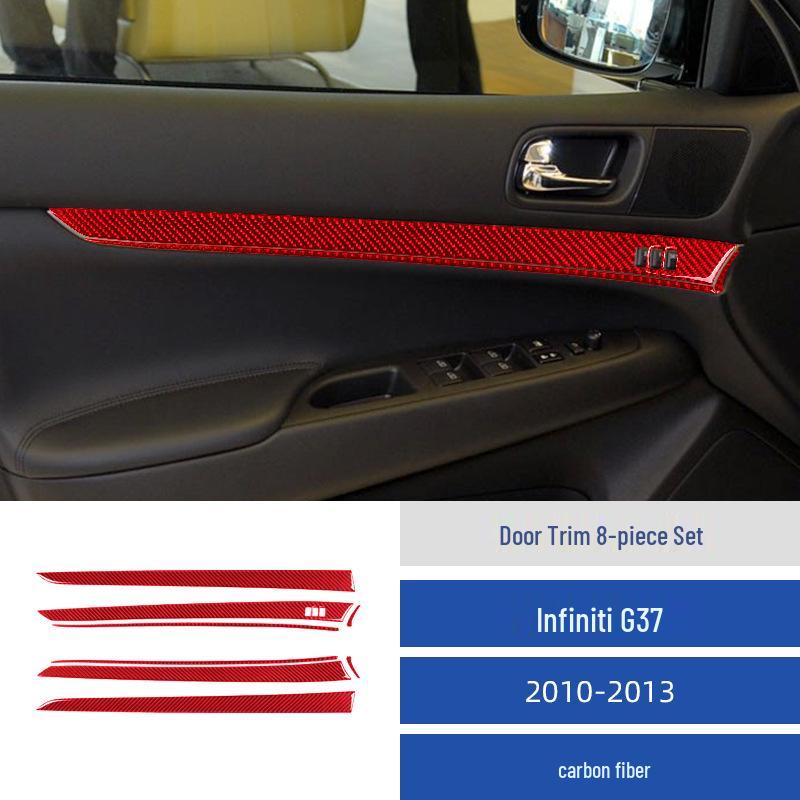 Carbon Fiber Door Trim Stickers for Infiniti G37 (2010-2013) Interior Upgrade