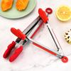 Silicone BBQ Grilling Tong Kitchen Cooking Salad Bread Serving Tong Non-Stick Barbecue Clip Clamp Stainless Steel Gadget