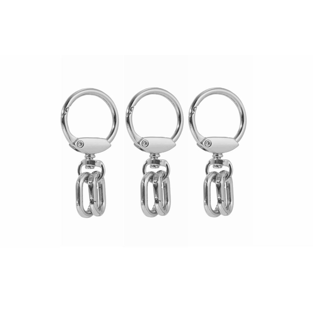 3pcs Rotating Trigger Spring Ring Hook Rings Multifunctional Lobster Claw Clasp  Lanyard Making