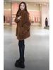 Autumn/Winter 2025 Women's Mid-Length Fleece-Lined Lambswool Reversible Fur Coat