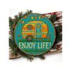 Vintage Metal Camping Poster Enjoy Life Retro Wall Art Decor