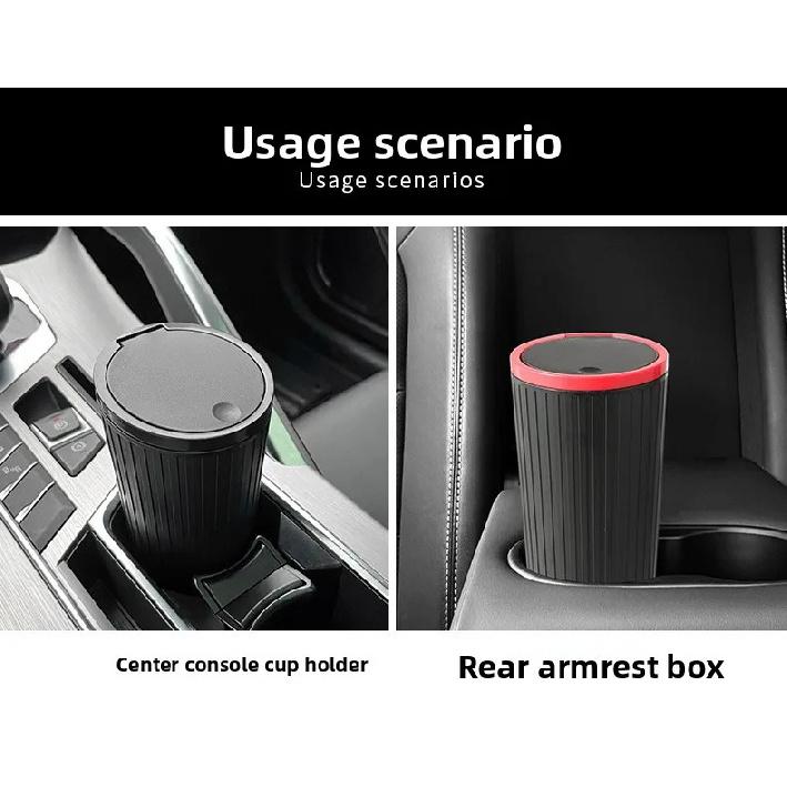 Universal Car Trash Bin Can Mini Auto Dust Organizer Car Interior Rubbish Bag Garbage Container Storage Box Bucket Auto Accessor