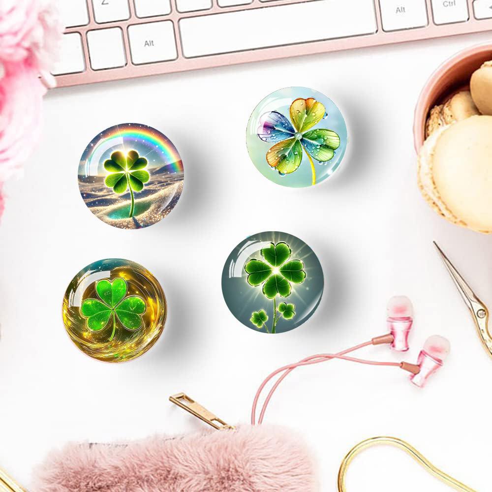 Colorful Lucky Four Leaf Clover Fridge Magnets, Time Gem Soft Magnetic Whiteboard Wholesale