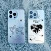 Popular World Map Travel Airplane Phone Case For Iphone 11 12 Pro Max 13 Mini 15 13 14 Pro Max Plus Back Shockproof Laser Covers