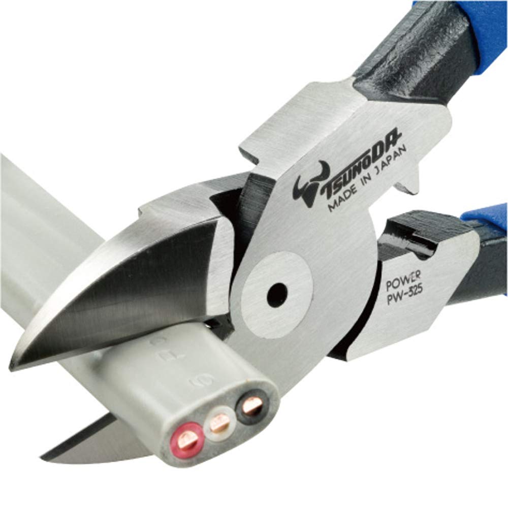 Tsunoda Power with Crimping Electrician's Nippers, Heavy-Duty Blade, 225mm, Function, PW-325