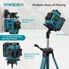 Yofidra 16 Lines 4D Laser Level Automatic 360 Horizontal Vertical Self-leveling Ultra Powerful Green Beam For 18V Battery