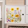 Plants Flowers Sunflowers Butterflies Wall Stickers Toilet Sticker Bathroom Toilet Cover Refrigerator Sticker Wc Decoration