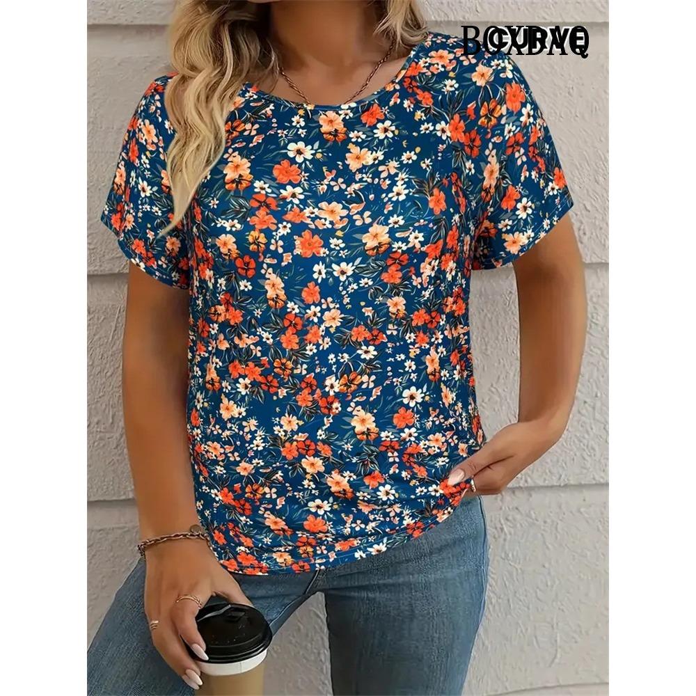 

Tie Dye Striped Print T Shirt For Women 2026 Summer Clothes Fashion Round Neck Loose Short Sleeve Tee Shirt Plus Size Casual Top 6XL
