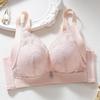 New High-end Lace Soft Breast Adjustment Bra Cover Gathers Steel-free Mulberry Silk