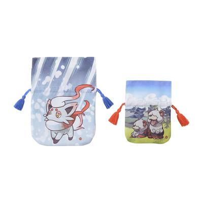 POKEMON Conjunto de 2 bolsas reversíveis com cordão Center Original HISUI DAYS
