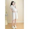 Korean Style 2026 Summer Maternity Dress—Sweet Loose Fit, Mid-Length Short Sleeve Design