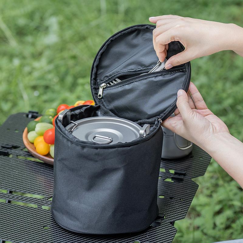 Boundless Voyage 1.4L Titanium Pot Rice Cooker Set Ultralight Camping Cookware for Outdoor, Hiking, Travelling Cooking W-Ti2093c