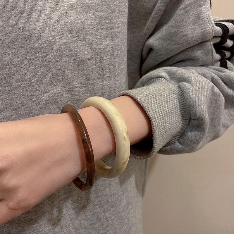 Korean Minimalist Acrylic Marble Pattern Vintage Bracelet for Women