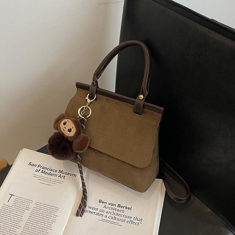 Fashion suede small bag women's new niche shoulder messenger bag high-end small bag
