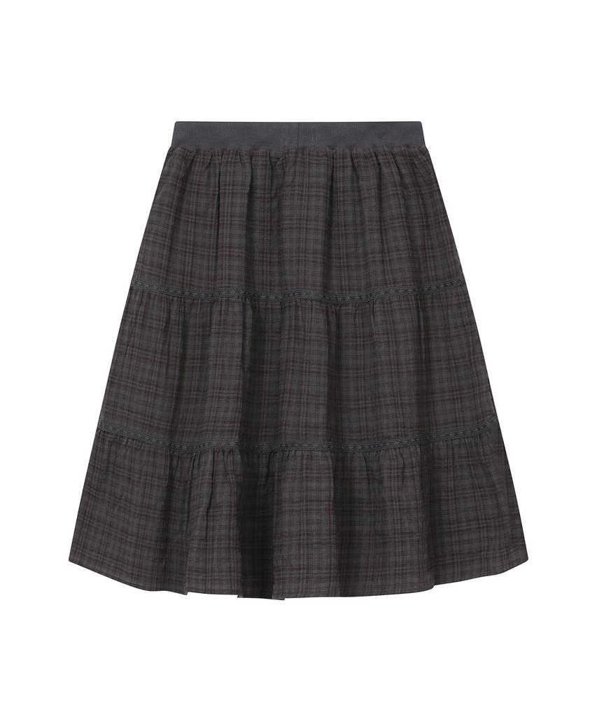 Baup Vintage Check Skirt [Dusty Purple]