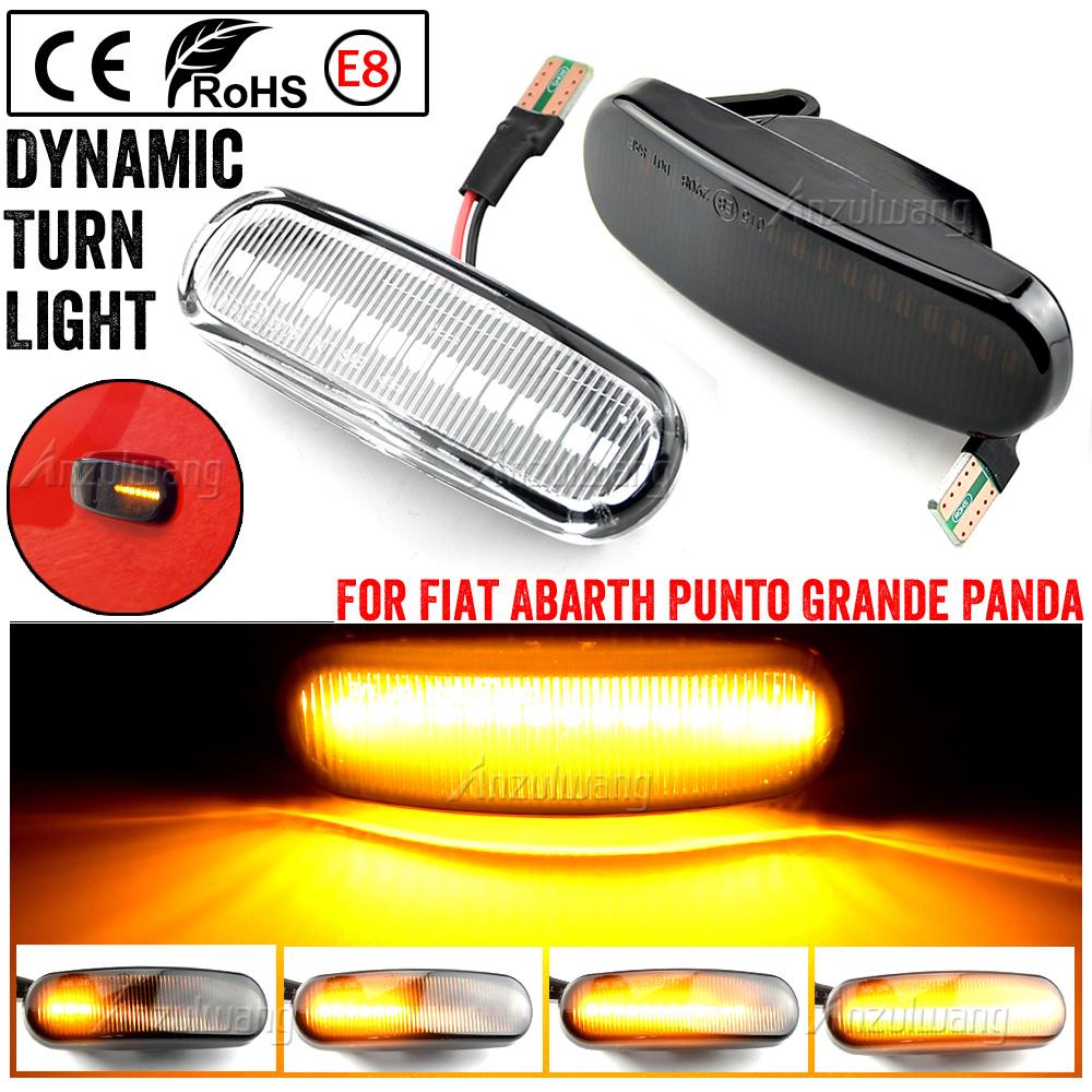 For Fiat Panda 169 Grande Punto Inkl. Evo Doblo Fiorino Linea Idea Dynamic LED Side Marker Light Repeater Lamp