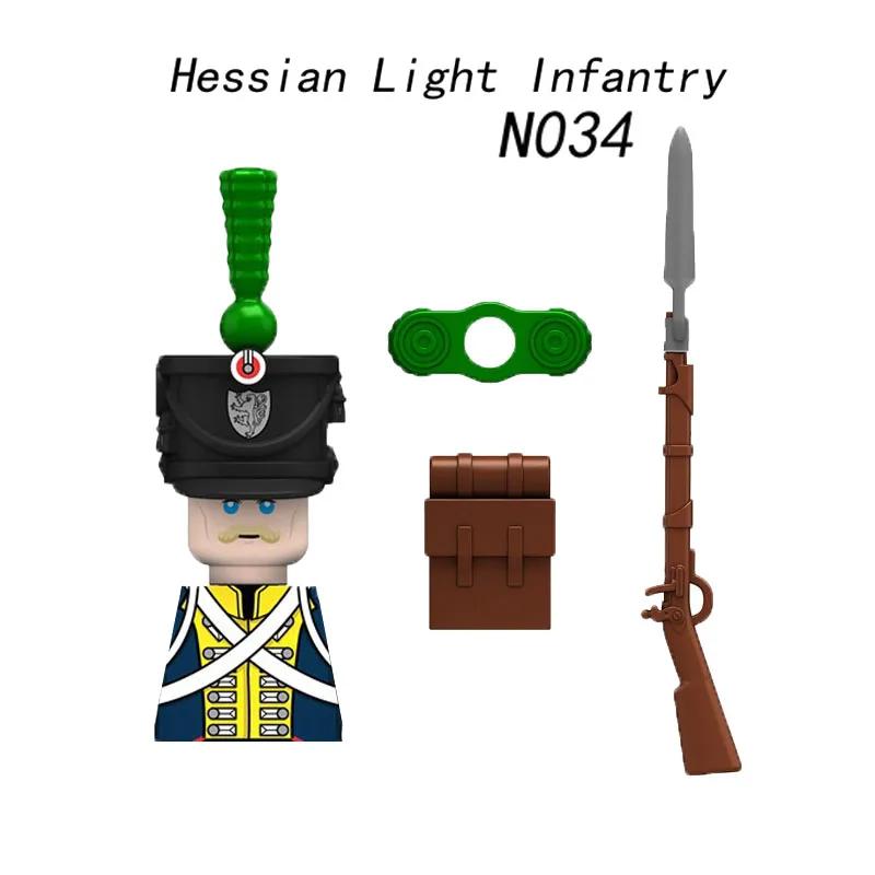 

Средневековые солдаты наполеоновских войн Фигурки Военные MOC Строительный блок Рыцари Британский Французский Фузилер Винтовки Оружие Детская игрушка