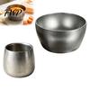 Multipurpose Kitchen Prep Bowls Stainless Steel Cup/Bowl, Industrial Matte Metal Container, Smooth Arc Stackable Food Containers Shatterproof Non-slip