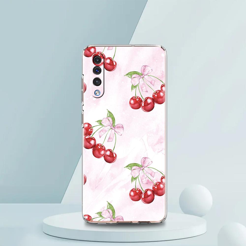 Cute Cherry Bow Phone Case For Samsung A16 A14 A12 A22 A32 5G A34 A42 A52 A54 A50 A70 A30 A40 A20E A10S A20S A02S A04S A06 Cover