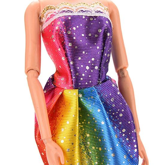 10Pcs/Lot Toy Clothes Lightweight Solid Color Handmade Handmade Doll Clothes Set for Home