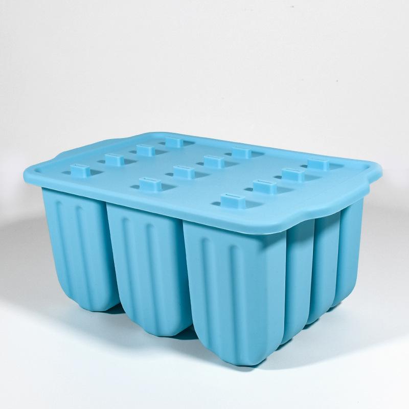 12-Cavity Easy-Release Silicone Popsicle Mold with Lid