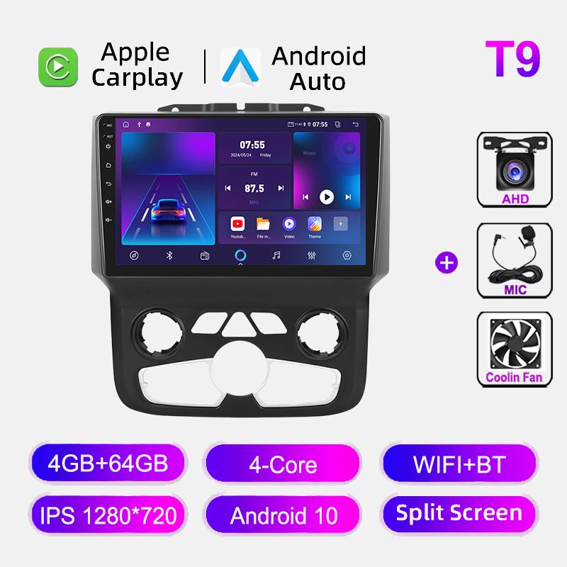 9"  Touch Screen Android Radio For Dodge Ram 1500 2500 3500 (2013-2019) HeadUnit Stereo GPS Navigation Wireless Carplay WiFi 4G