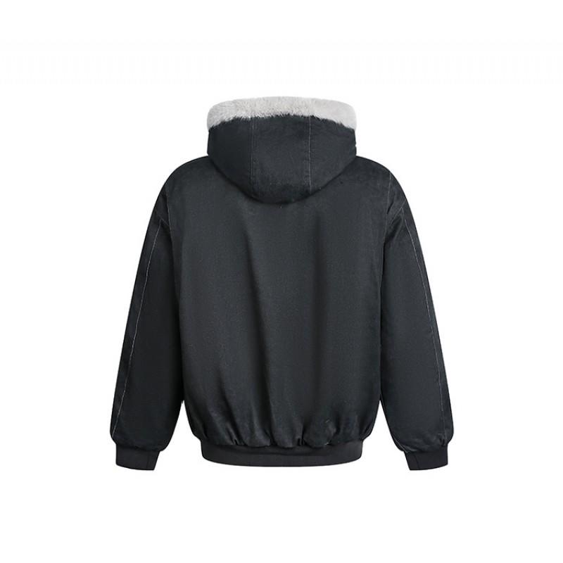 Unisex Oversized Hooded Cotton Puffer Jacket Winter Warm Coat Streetwear Casual Outwear