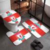 Liverpool (95)Flannel Toilet 3 Piece Set Soft Bathroom Rug Non-Slip Toilet Seat Cover Bathroom Home Decor