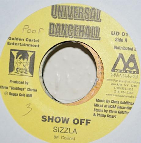 

7inch Record SIZZLA Show Off UD01 Universal Dance US Reggae Ska Dub Used