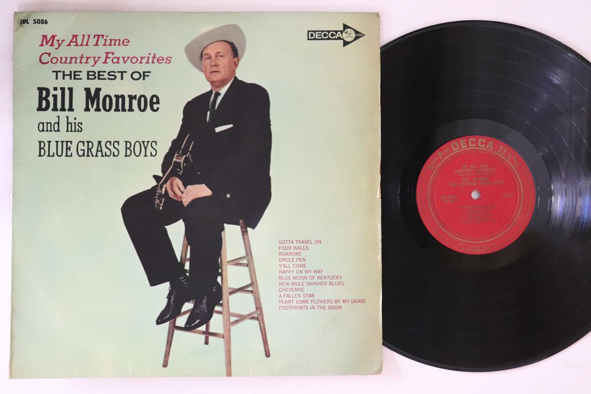 

LP Record BILL MONROE - My All Time Country Favorites JDL5086 DECCA Japan Country Used