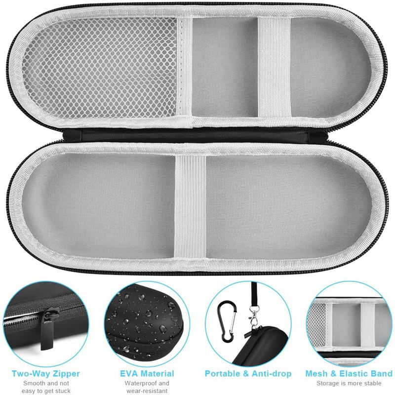 Shockproof & Waterproof Electric Toothbrush Travel Case EVA Protective Organizer For Brushes Heads Charger-1Pc Large Capacity