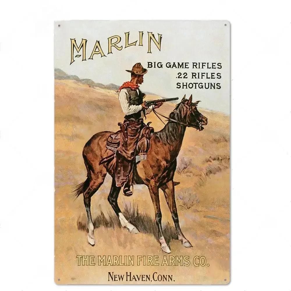 Retro Shooting Winchester Colts Metal Plaque Plate Painting Iron Tin Sign Wall Art Picture For Hunters Home Living Room Decor