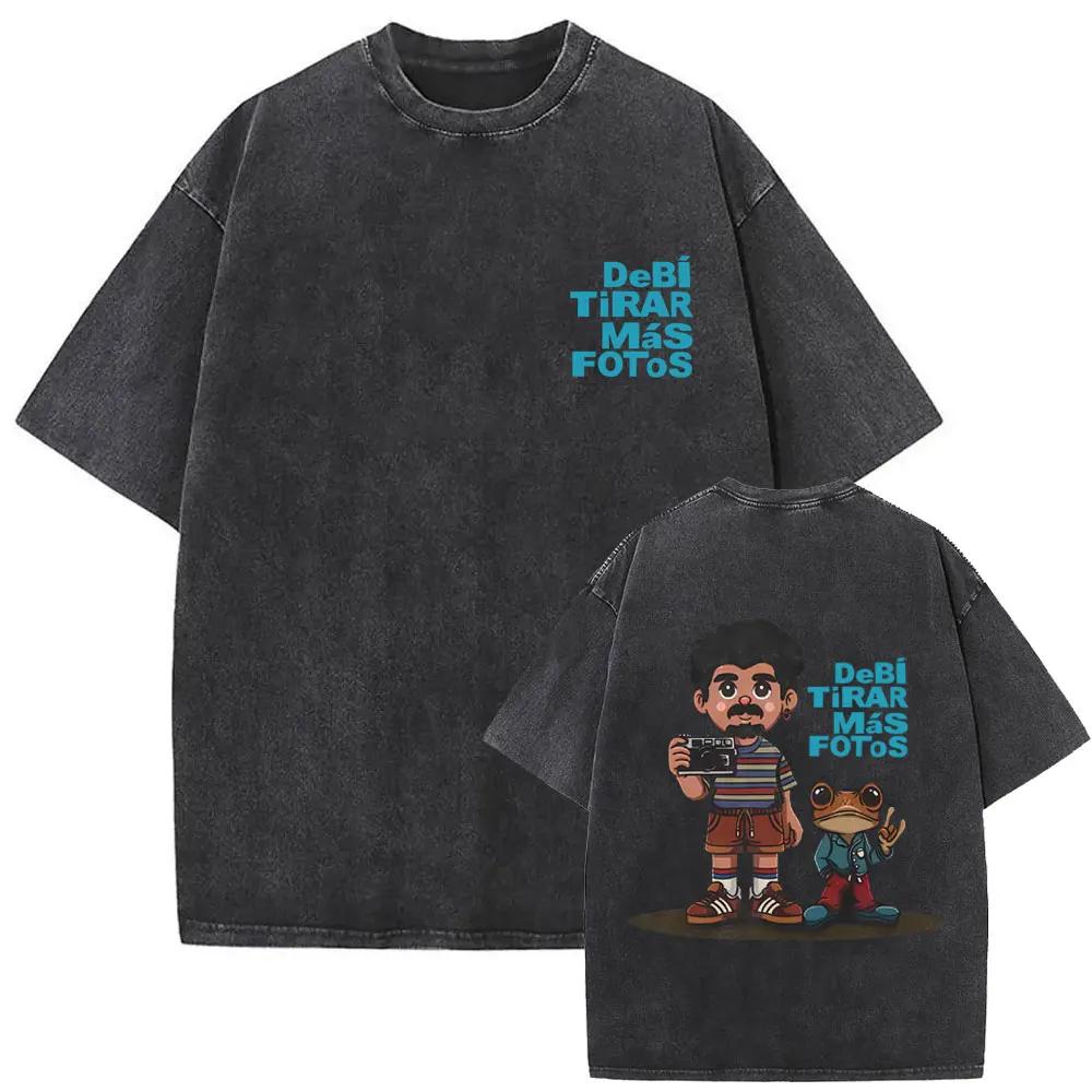 

Washed Vintage Rapper Bad Bunny Debi Tirar Mas Fotos DTMF Graphic T Shirt Men Women Fashion Pop Music T-shirt Streetwear S