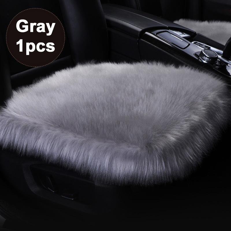 Winter Car Seat Cushion Automobile Long Plush Seat Cover Comfortable Fur Warm Seat Cushions for Cars Interior Accessories