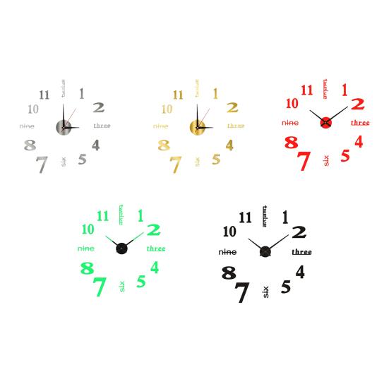 Modern Nordic Wall Clock Battery Powered Quiet Non-ticking Arabic Numerals Clock 3D Effect DIY Wall Clock for Living Room