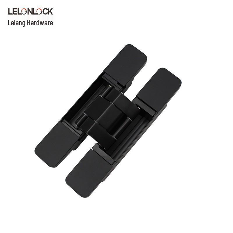 Black Zinc Alloy 3D Adjustable Concealed Hinge for Wooden Folding Doors