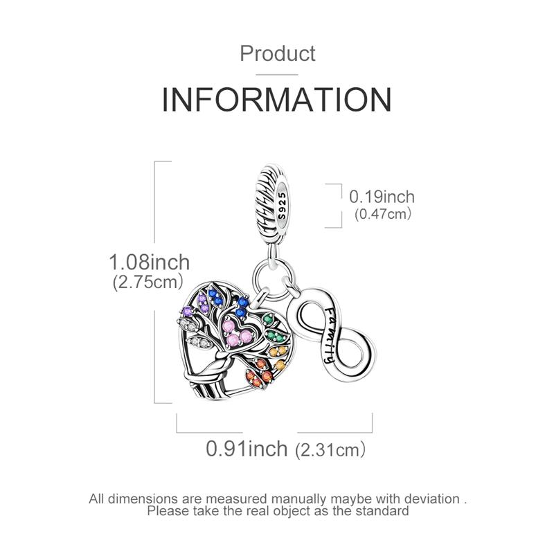 1PCS Charm For DIY Making Bracelet 925 Silver Original Shine Zircon Charms Jewelry Wedding Birthday Gift For Women Mom Friend