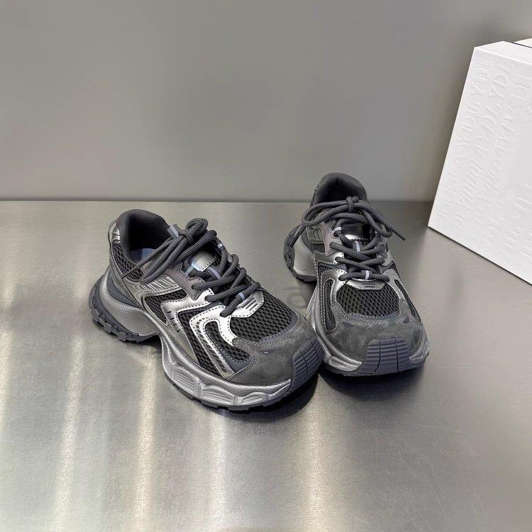 

2025 new leather platform muffin little monster dad shoes women s shoes increase height leisure sports versatile breathable mesh 40