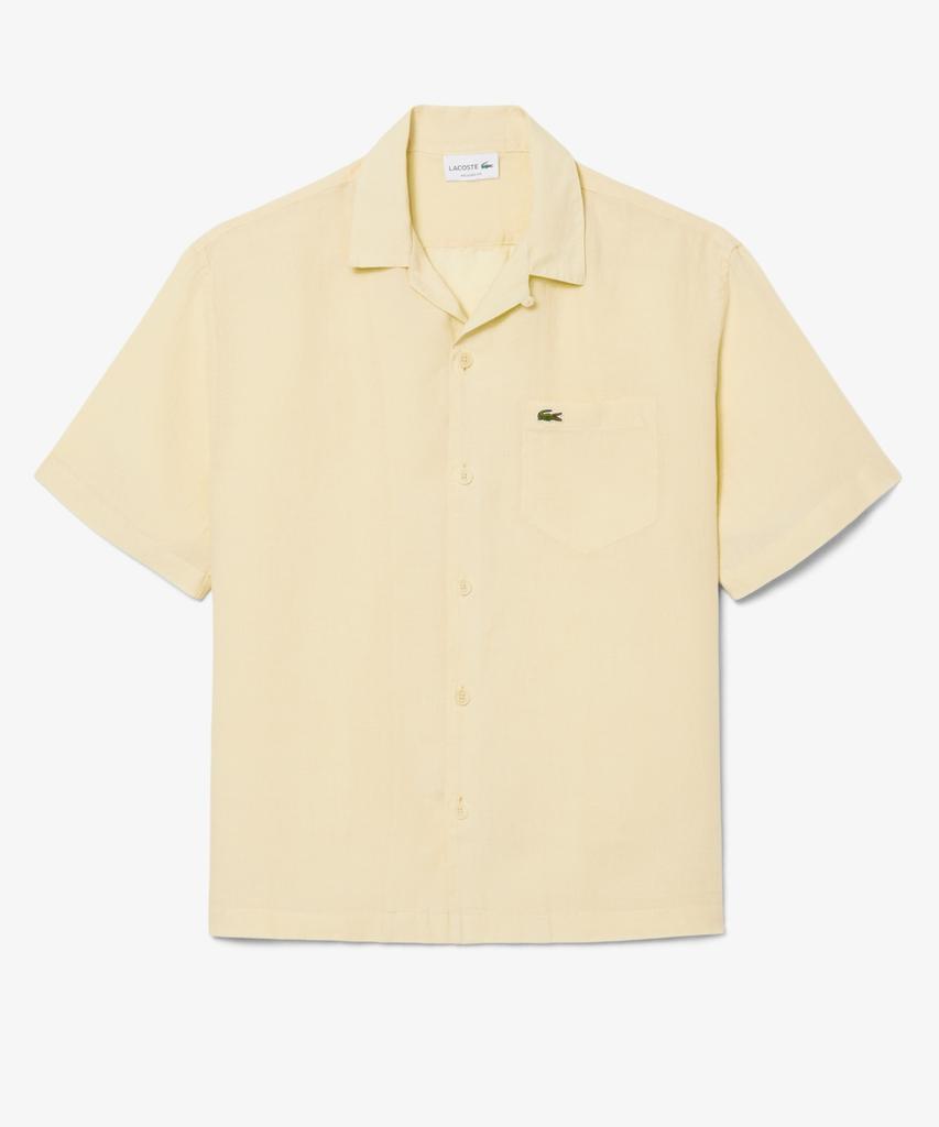 LACOSTE Men'S Hawaiian Collar Linen Short Sleeve Shirt Ch2339-56G 056