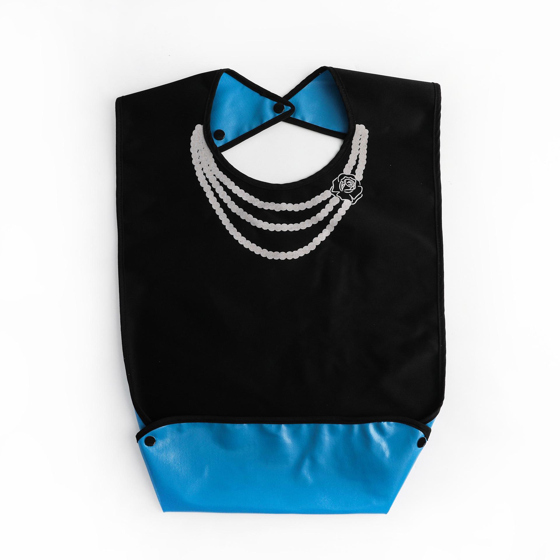 

Водонепроницаемый клетчатый нагрудник для взрослых - герметичный, очень большой, устойчивый к пятнам, для столовой для пожилых людей Medium Pearl Necklace Pocket Folding